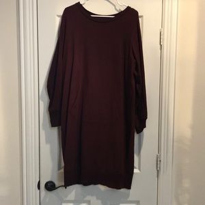 Universal Standard Maroon Sweatshirt Dress Size Small